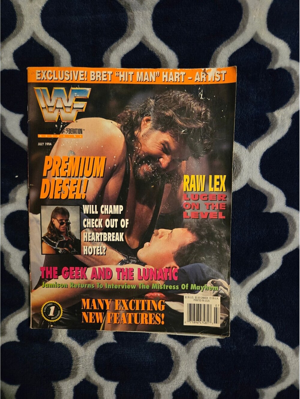 WWF Magazine July 1994 Premium Diesel Raw Lex Luger Bret Hart Exclusive